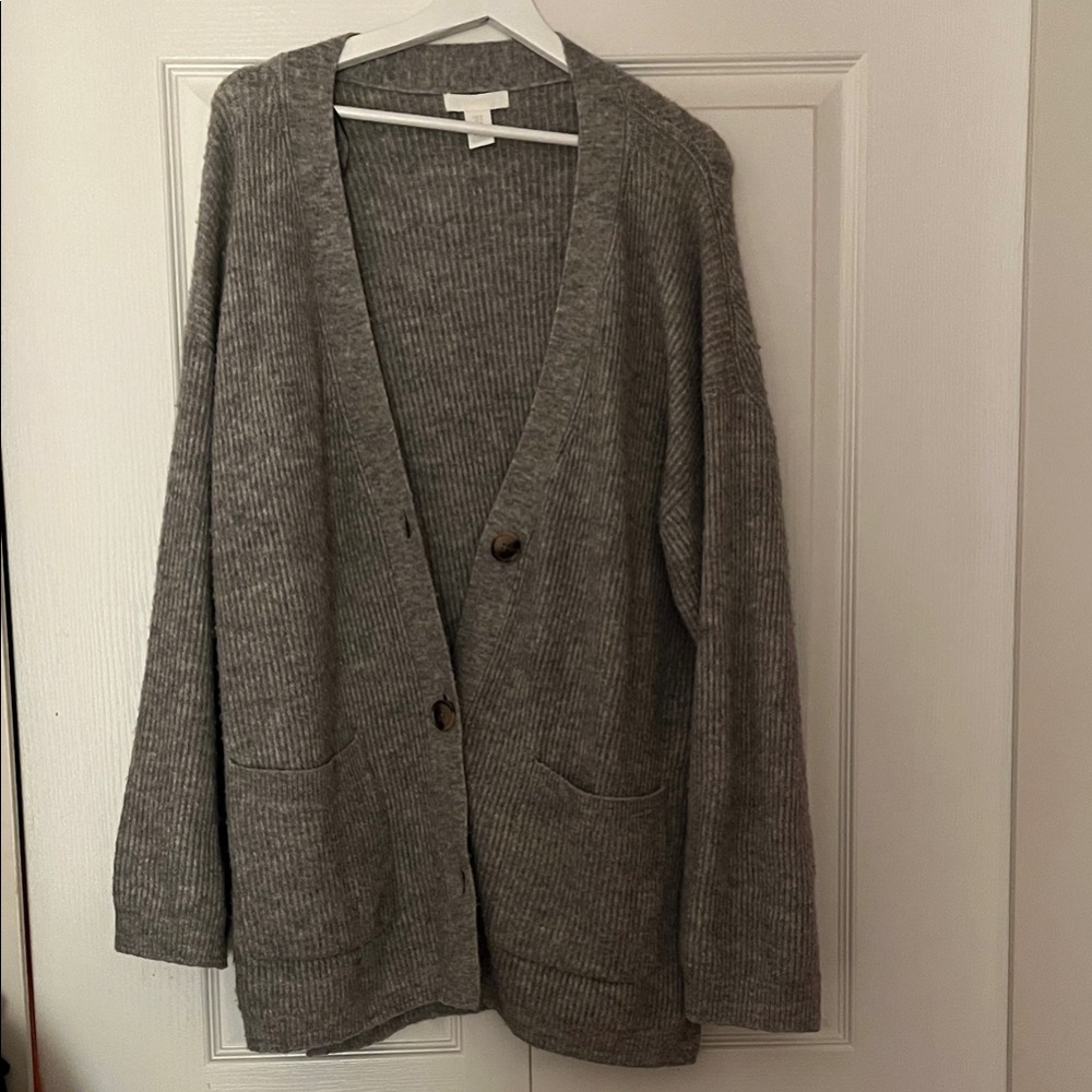 Gray H&M Cardigan Sweater